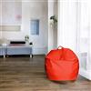 Talamo Italia - Pouf Abe, Poltrona multiuso, Poltroncina sacco, Pouf poggiapiedi, Made in Italy, 65x65 h50 cm, Arancione