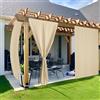 PONY DANCE Tende da Esterno Antivento con Chiusura in Velcro e Passanti Nascosti per Gazebo Curtains Impermeabile per Interni Tende da Sole per Balconi 2 Pezzi L 132 x A 243 cm, Beige