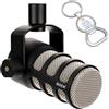 RØDE Rode Podmic Black - Microfono professionale podcast + ciondolo apribottiglie Keepdrum