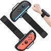 KOVA Cinturino compatibili con Nintendo Switch 2/ Switch1, Braccialetti per JoyCon 2 Comfor & Secure, Compatibile con Just Dance 2025/2024 etc, per Zumba Burn it Up (2 Pack) Straps for Switch 2 (Nero)