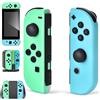 SWTOTK Ricambio per interruttore controller funziona con Switch/Lite/OLED, gamepad wireless supporta doppia vibrazione, giroscopio a 6 assi, sveglia, controlli di movimento, screenshot, L/R (verde e blu)