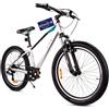 sun baby Verdant Bike Bicicletta per bambini 24 pollici, Bici da 8 a 12 anni, 7 velocità Shimano, con ammortizzatore, V-Brake (Argento)