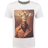 KEY LARGO Klsmart Giraffe Round T-Shirt, Bianco (1000), M Uomo