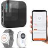 DAYTEE Daytech Allarme Intelligente per Anziani WiFi Tuya,Pulsante Salvavita Anziani,Per le persone che hanno bisogno di essere assistite a domicilio (Nero 2-1)