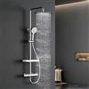 IVIGA Miscelatore Doccia set Completo：Miscelatore Doccia Con Termostato - Set Doccia, Doccia a Pioggia Rotonda in Acciaio Inox da 30 cm, Doccetta Multigetto, Sistema Doccia con Soffione, Cromo
