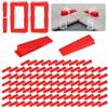 Lvjkes 100 Pezzi Cunei per piastrelle, Plastica livellatori per piastrelle, Riutilizzabile Livellatori per Piastrelle, Per un livellamento preciso delle piastrelle, Nessuna sporgenza (Rosso)