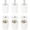 QUARKZMAN 6Pz Ferma Tapparelle plastica resistente da 28 mm, Tappi D'Arresto Tappo di Arresto per Tapparella in Plastica con Rondelle e Viti per Tapparelle Stecche per Tapparelle, Bianco