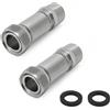VANCOCO 2 pezzi Tubo Flessibile in Acciaio Inox 3/4 Lunghezza Regolabile da 75 a 130 mm, Tubo di Collegamento, Raccordo Flessibile per Acqua