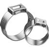 AMTOVL 130pz Fascette Stringi Tubo Stepless 7-21mm Collari Assortiti Stringitubo Flessibile in Acciaio Inox 304 a Singolo Orecchio Regolabile Kit Morsetti per Tubi Condotti 7 Misure con TUV Approvato