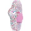 HIP HOP, Collezione Flower Power, Orologio Bambina, Cinturino in Silicone e Tessuto Liberty London, Design Floreale, Cassa 28mm, Facile da Leggere,Resistente all'Acqua