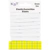 K3T Elastik 81085-K3T - Elastico in gomma, 8 mm x 5 m, colore: Bianco