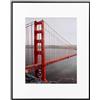 Frametory, Cornice portafoto in alluminio, 28 x 35 cm, 28 x 35 cm, colore nero, con tappetino color avorio, per foto da 20 x 25 cm, cornice portafoto in metallo e vero vetro, gancio dentellato incluso