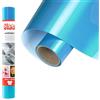 Siser Aurora - Vinile Termoadesivo Iridescente Cyan 30x50 cm per Tessuti| Effetto Iridescenti, Facile da Applicare con Plotter o Ferro da Stiro