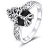 YFN Anello in Argento Sterling 925 con Cristalli, Gioielli Regalo per Donne e Ragazze, Normal, Argento sterling, Zirconia cubica