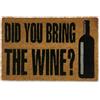 KOKO DOORMATS Zerbino Ingresso casa - Tappeto divertenti in fibra di cocco e base antiscivolo da PVC, da esterno e interno con misure 40x60cm (Did you bring the Wine?)