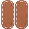 PATIKIL Fondo per Borse Pelle Pu 8.7x3.9 Pollici 2Pz Base Ovale Tappetino Fondo per Borsa Uncinetto con Fori e Chiodi, per Borse Fai da Te, Borse a Tracolla, Borsette, Marrone