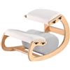 MallVitally Sedia Ergonomica per Ginocchia Regolabile - Inginocchiatoio in Legno per Ufficio, Meditazione e Sollievo Mal di Schiena (Quercia Bianca)