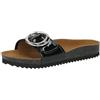 CAPRICE Ciabatte da donna in pelle con fibbia, Nero (Black Patent), 39 EU