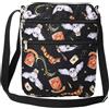 Harry Potter Borsa a tracolla Hogwarts Gryfondindor All Over Print Passaporto Travel, nero