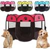 Peelanmall Beccucciolo pieghevole, box per cani e gatti, 74 x 74 x 43 cm, recinto per gatti per esterni e interni, tessuto Oxford, per cani, gatti, conigli, piccoli animali (rosso bordeaux + nero)