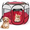 Peelanmall Scarico pieghevole per cuccioli, per cani e gatti, 74 x 74 x 43 cm, recinto per gatti per esterni e interni, tessuto Oxford, per cani, gatti, conigli, piccoli animali (rosso)