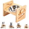 Porfoyo Ciotola rialzata per cani, ciotola rialzata, ciotola per cani rialzata con supporto, regolabile in altezza, con ciotole in acciaio inox, 4 altezze regolabili, per cani e gatti