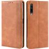 HualuBro Cover per Huawei P Smart PRO 2019, Flip Cover a Libro in Retro PU Pelle Magnetica Antiurto Case Portafoglio Custodia per Huawei P Smart PRO 2019 Cover (Marrone)
