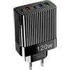 Generico Caricatore a porte multiple, adattatore di outlet USB, Blocco caricatore di tipo C intelligente da 120w, Caricabatterie a più dispositivi portatili, hub di stazione di ricarica rapida per telefoni cel