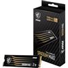 MSI SPATIUM M482 SSD 2TB - Unità a stato solido interna PCIe 4.0 NVMe M.2, 7300 MB/s in lettura e 6400 MB/s in scrittura, NAND 3D, sicurezza dati integrata, centro - 5 anni di garanzia (1200 TBW)
