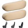 LONGHAO 2 copribraccioli universali per auto, colore beige caldo
