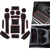 BIBIBO Tappetini in Gomma per Auto, Accessori per Fodere Compatibili con Nissan Qashqai J11 2019-2021, Inserti per tazze e console centrale della porta Tappetino Antiscivolo, 15pc
