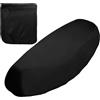 heavenlife Cuscino Sella Moto Protezione, Coprisedile Impermeabile Universale per Scooter, Poliestere Nero con Protezione Sole e Pioggia (XL)