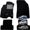 MTC Automotive Tappetini Megane III Berlina/Sportour/Coupe, su Misura, Set 4 Pezzi | Tappetini Auto in Moquette Nera, Battitacco in Gomma Rinforzata, Antiscivolo, Bottoni Fissaggio
