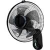 Generico Ventilatore da Parete con 5 Pale 65W con Oscillazione Automatica Ventilatore Oscillante a Muro con 3 Velocità Funzionamento Silenzioso