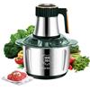 EagerMinds Tritacarne Elettrico Da 5 Litri, Tritacarne Multiuso Da 500 W, Tritacarne Elettrico A 5 Velocità, Con 6 Lame Rimovibili, Tritacarne Multifunzione Per Carne, Verdure E Frutta. (verde)