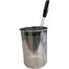 Generico FBR0279 - CESTINO MADE IN ITALY CUOCIPASTA PROFESSIONALE 1/6 ROTONDO DIAM. 153 X ALT. 215 MM IN ACCIAIO INOSSIDABILE AISI 304 CESTELLO CUOCI PASTA INOX GN 1/6