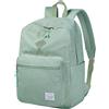 VASCHY Zaino Donna, Zaino Uomo Casual Zaino da Viaggio Zaino Università Vintage Zaino Scuola Grande Zaino PC 15.6 Pollici Zainetto Classico Impermeabile Lavoro Verde Chiaro