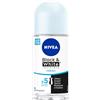 NIVEA Black & White Invisible Fresh Roll-on 6 x 50 ml, Deodorante donna per una freschezza 72h, Deodorante roll on antitraspirante per odori, sudore, residui, irritazioni e macchie su tessuti