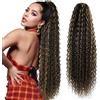 BHF Extension a coda di cavallo con coulisse, lunghezza 76,2 cm, capelli ricci lunghi, sintetica, da donna (P4/27#)