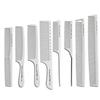 AXEMOORE Professionale Bianco/Nero/Off Bianco Barber Carbonio Pettine Resistente al calore e Anti Statico Pettine Set 8-Piece/10-Piece Set Preferito (White)
