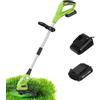 Kalamotti 2024 Kalamotti tagliaerba a batteria, tagliaerba da giardino 20V, tagliaerba leggero, larghezza di taglio 26 cm con batteria e caricabatteria inclusi