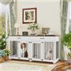 PREMTURE Gabbia per cani XXL, per la casa, cuccia per cani di grandi dimensioni, per interni, tavola in PB + ferro da stiro, box per cani con 2 ante per il trasporto di cani, 164 x 80 x 60 cm, in metallo