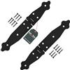 KOTARBAU® Set di 2 nastri per porta, 100 x 150 x 35 mm, in acciaio verniciato a polvere, colore nero, cerniera per finestra, porta da giardino, cerniera