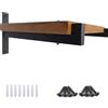 OVOV OUVIN - 2 staffe per mensole, resistenti, 300 mm, montaggio a parete, supporto industriale in metallo