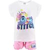 Disney Lilo And Stitch Bambina Maglietta e Pantaloncini (Bianco,6 Anni)