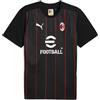 A.C. Milan T-Shirt Prematch, Adulto Maglia da Calcio e da Allenamento a Maniche Corte, con Logo AC Milan e Puma, Prodotto Ufficiale, Unisex, Nero, S