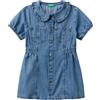 United Colors of Benetton Vestito 41DWGV029, Blu, 2 Anni Bambina