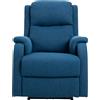 DecHome Poltrona Relax Reclinabile Poltrona per Anziano con Movimento Manuale in Tessuto 77x91x106 cm colore Blu - 833844