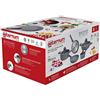 Aeternum, Madame Petravera 3.0, Batteria 8 pezzi, 2 padelle 20-24 cm, 2 casseruole 16-20 cm, 1 tegame 28 cm, 3 coperchi 16-20-28 cm, Ideale per Induzione, Full Induction, Grigio