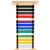 SUMNACON Espositore per Cinture da Arti Marziali in Bambù da 12 Posti, Organizer da Parete Staccabile Color Legno di Faggio per Cinture Karate Taekwondo, Supporto Espositore per Cinture e Medaglie per